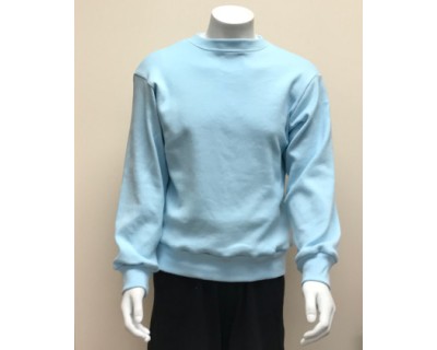 Mens Rib Crew Sky Blue